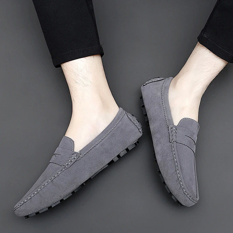 Suede Slip-On Loafers