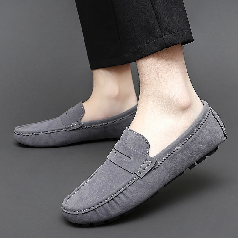 Suede Slip-On Loafers