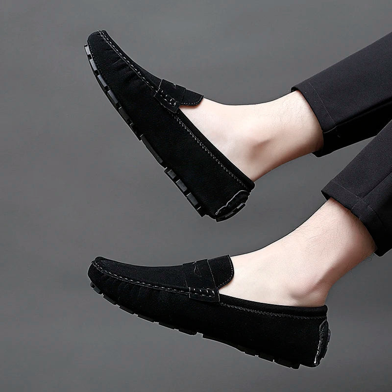 Suede Slip-On Loafers