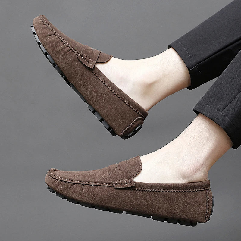 Suede Slip-On Loafers